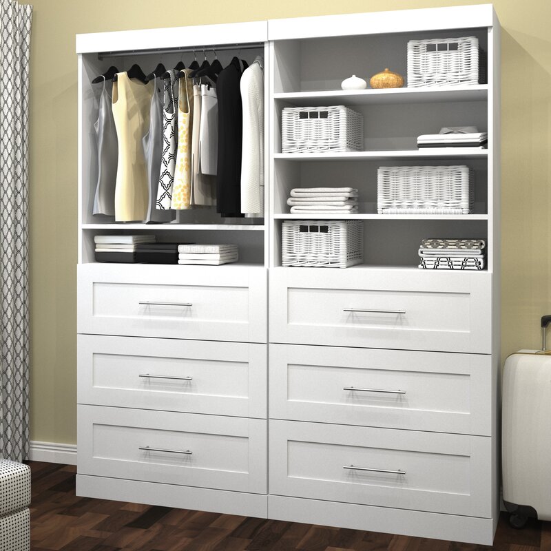 Beachcrest Home Navarro 71.6" W Closet System & Reviews | Wayfair